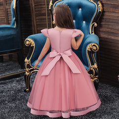 Kid Girl Host Catwalk Princess Long Fluffy Dresses