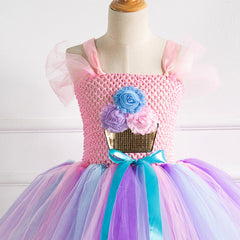 Kid Baby Girls Party Princess Flower Sequin Tutu Dress