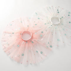 Kid Baby Girls Dot Embroidery Gauze Dance Skirts