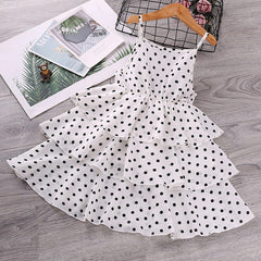 Kid Girl Sleeveless Summer Flower Print Dresses