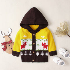 Ins Baby Hot Christmas Hooded Sweater Cartoon Coat