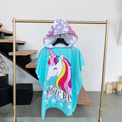 Kid Baby Boy Girl Bath Towel Cotton Hooded Cloak Beach Towel Pajamas