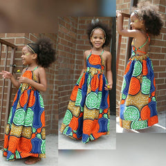 Kid Baby Girls Sleeveless Suspenders Halter Bohemian Dresses