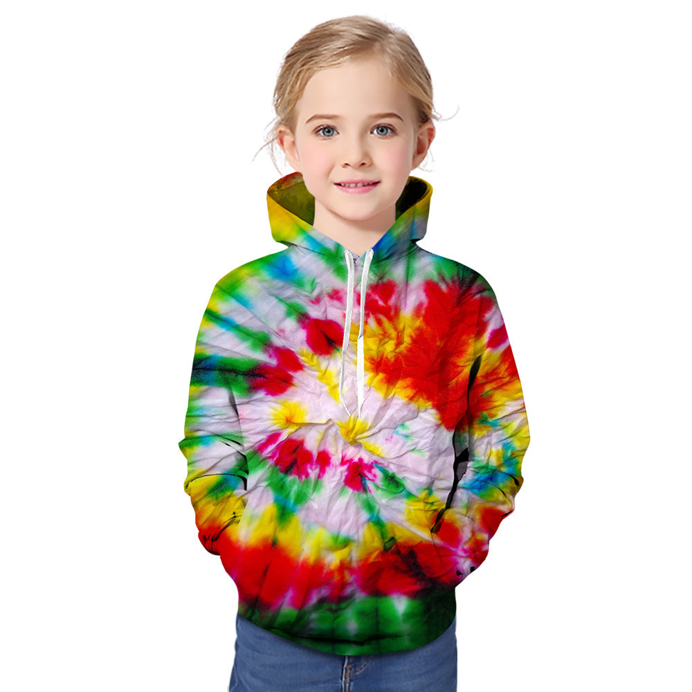 Kid Girl Fashion 3D Printed Colorful Hoodie
