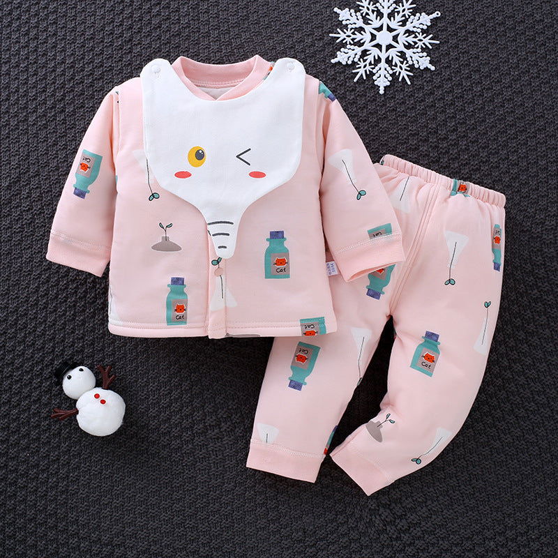 Baby Boy Girl Clip Cotton Newborn Suit 2 Pcs Sets