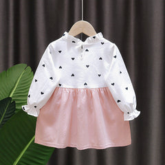 Baby Girl Autumn Little Child Cotton Long Sleeves Dresses