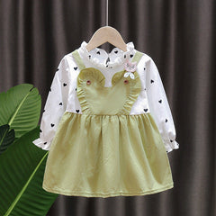 Baby Girl Autumn Little Child Cotton Long Sleeves Dresses