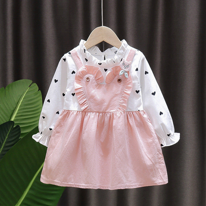 Baby Girl Autumn Little Child Cotton Long Sleeves Dresses