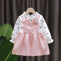 Baby Girl Autumn Little Child Cotton Long Sleeves Dresses
