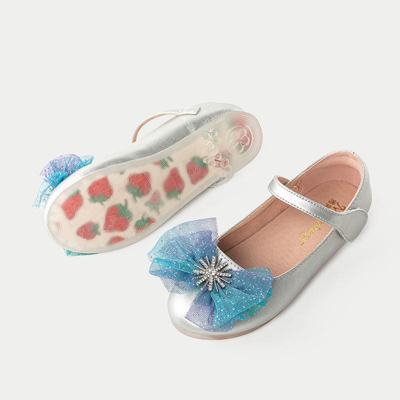 Girl Princess Shoes Bow Knot Small Leather Shoes Soft-soled Single Shoes