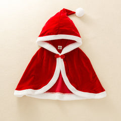 Ins Christmas Baby Girls Outfit Plus Hooded 3Pcs Sets