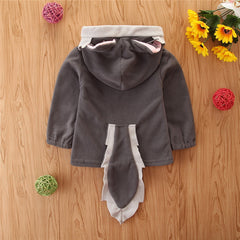 6M-4Y Baby Boy Girl Plus Velvet Cute Fox Pullover Plush Coats Top