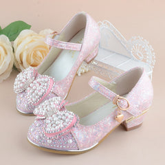 Girl Princes Party And Wedding Flower  Leather Shoes Fashion High Heel Shoe