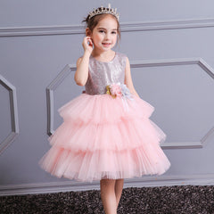 Kid Girl Ceremonies Wedding Party Birthday Gown Tutu Dress
