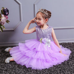 Kid Girl Ceremonies Wedding Party Birthday Gown Tutu Dress