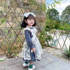 Autumn Girls Fashion Floral Dresses 1-6 Years