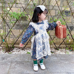 Autumn Girls Fashion Floral Dresses 1-6 Years