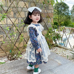 Autumn Girls Fashion Floral Dresses 1-6 Years