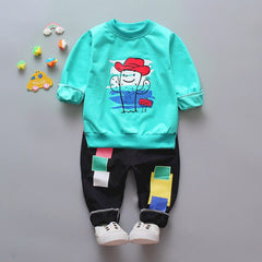 Boys Spring Autumn Tops+Bottoms Suit 2 Pcs Set 1-5 Years
