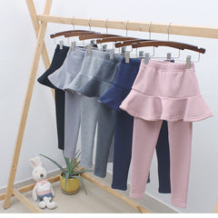 Spring Autumn Pure Color Girls Pants Kids Leggings