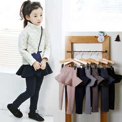 Spring Autumn Pure Color Girls Pants Kids Leggings