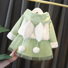 Girl Autumn Dress Fashion Cute Casual Dress 2 Pcs