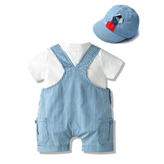 Baby Boy Suit Tie Harnesses Fart 3 Pcs Sets