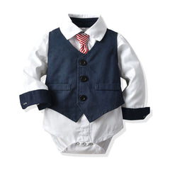 Autumn Long Sleeve Baby Boy Set 3 Pcs Sets Suit
