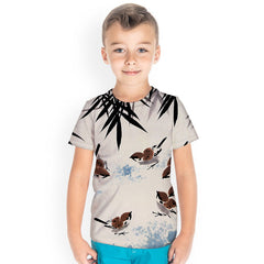 Kid Boy 3D Digital Printed Short Sleeve 3D Versatile Creative Bird T-shirts