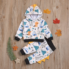 Baby Girl Boy Suits Dinosaur Prints Suits 2 Pcs Sets