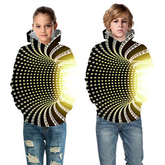 Kid Boy Girl Color Vortex Printing Hoodie