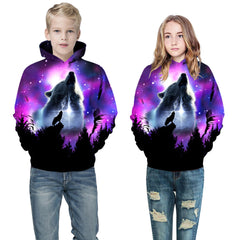 Kid Girl Boy 3D Printed Autumn and Winter Unicorn Hoodie
