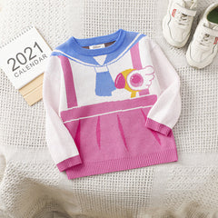Kid Baby Boy Ins Captain Pitching Cartoon Sweater