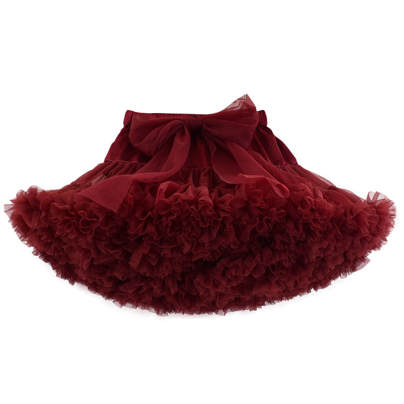Kid Baby Girls Tutu Gauze Stage Performance Pompous Skirts