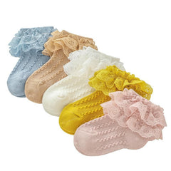 Baby / Toddler / Kid Girl Lace Solid Socks 3-pack