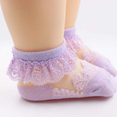 Baby / Toddler / Kid Girl Lace See-through Socks 3 Pack