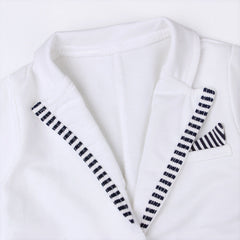 Baby Boy Suit Gentleman Tie Striped Long Sleeve 2 Pcs Sets