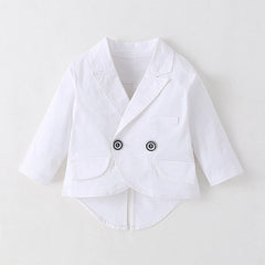 Baby Boy Gentleman Boutique White  Christening Wedding Outfit 2 Pcs Sets