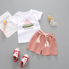 Toddler Baby Girls Summer Short Sleeve Outfits 2 Pcs Sets