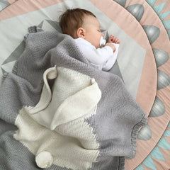 Baby Blanket Knit Bunny Ears Stuff Envelope Newborns Pajamas