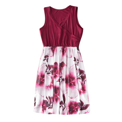 Family Matching Parent-child Printed Sleeveless Summer Dresses