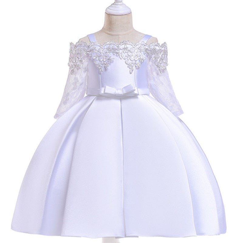 Girl 3D Flower Princess Birthday Patry Formal Ball Gown Dress 3-10 Y