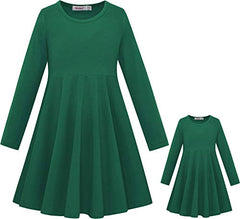 Family Matching Mother Daughter Dolls Long Sleeve Dress