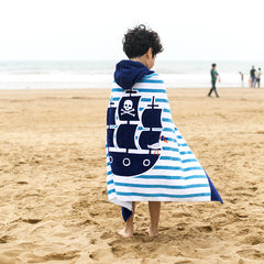 Kid Baby Pure Cotton Towel Poncho Gym Sports Hooded Mermaid Bathrobe Pajamas