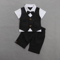 Baby Boys Summer Cotton Short Sleeve Thin 2 Pcs Sets Suit