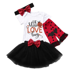 Baby Girls Sets Skirt With Band Leg Sets 4Pcs