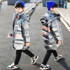 Kid Boy Thickened Hooded Jacket Cotton Winter Jacket