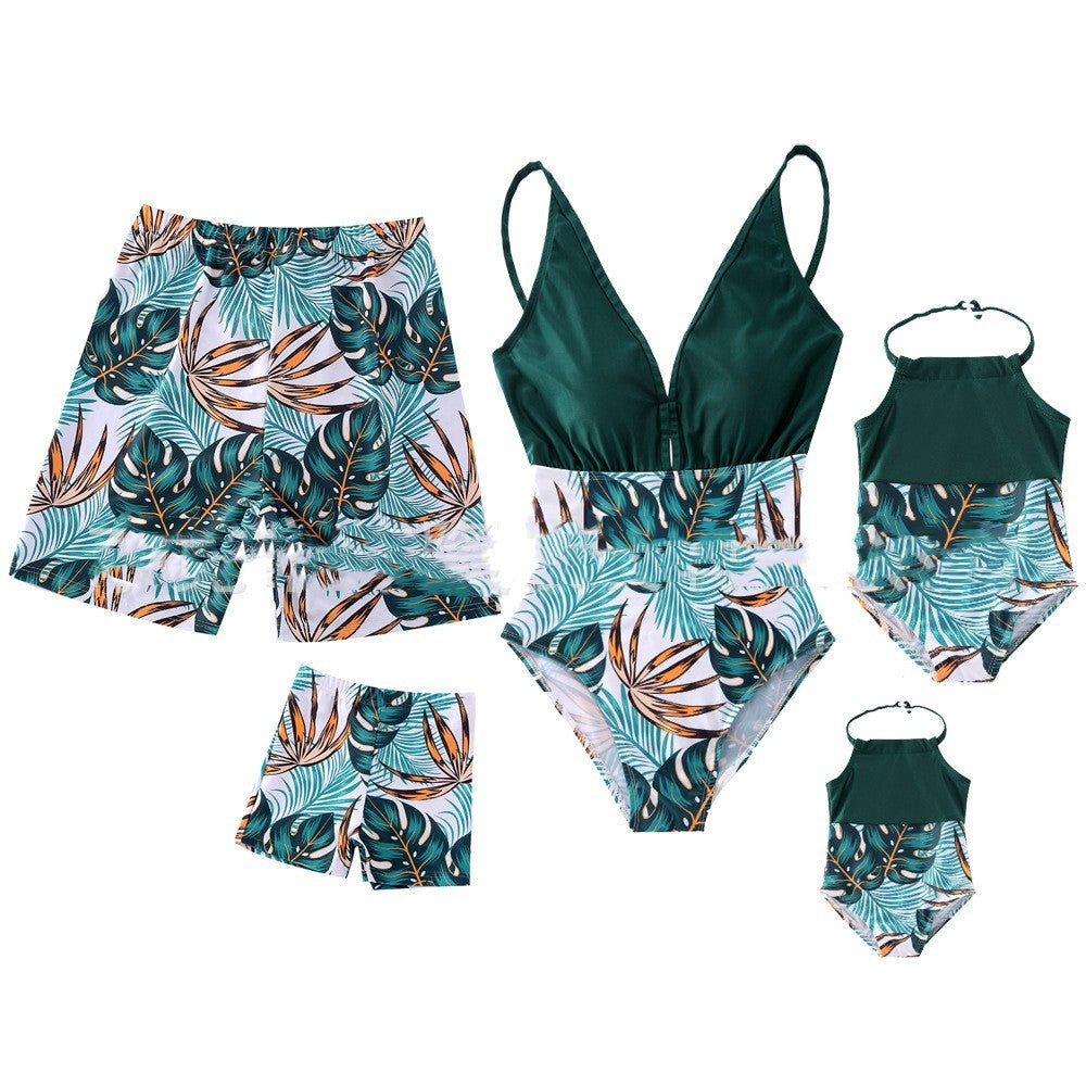 Family Matching Parent-child Quick Dry Beach Swimsuit