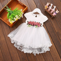 Baby Girl Summer Floral Tulle Cotton Casual Dresses
