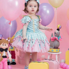 Kid Baby Girl Princess Bow Tutu Party Birthday Wedding Dress